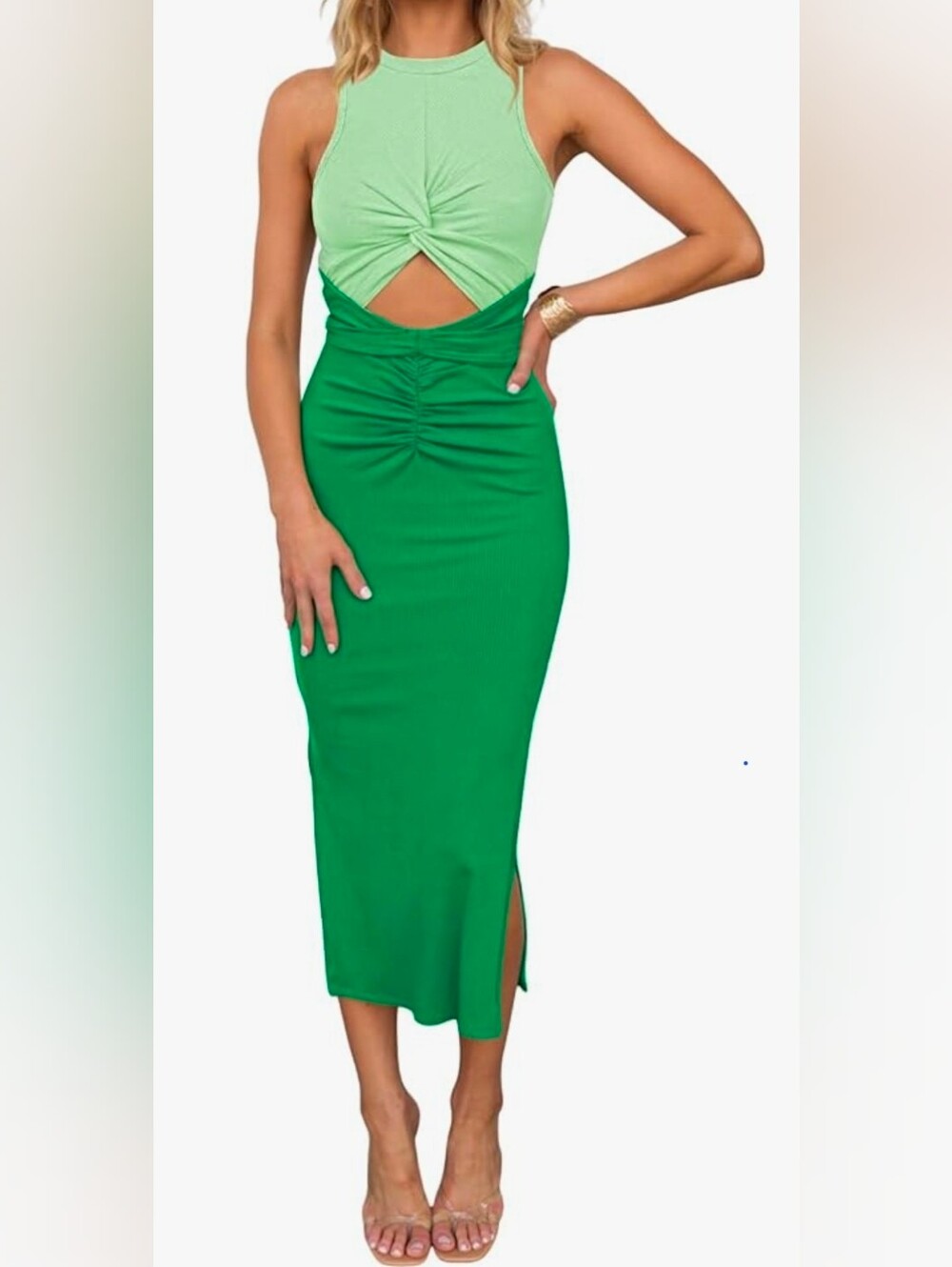 Bodycon Ribbed Knit Midi Dress